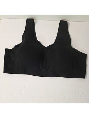 Tranquil & True Padded No Wire Smooth Barely There Bra Bralette Sz 2x Black